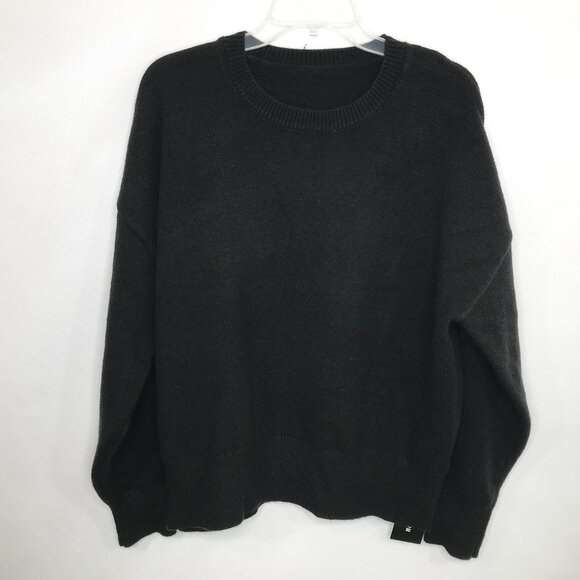 Black Ribbed Fall Skirt Set  Ribbed Sweater and Mini Skirt L - Picture 10 of 15